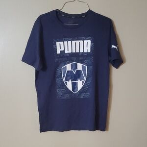 PUMA Dark Blue C.F. Monterrey Graphic Short Tee